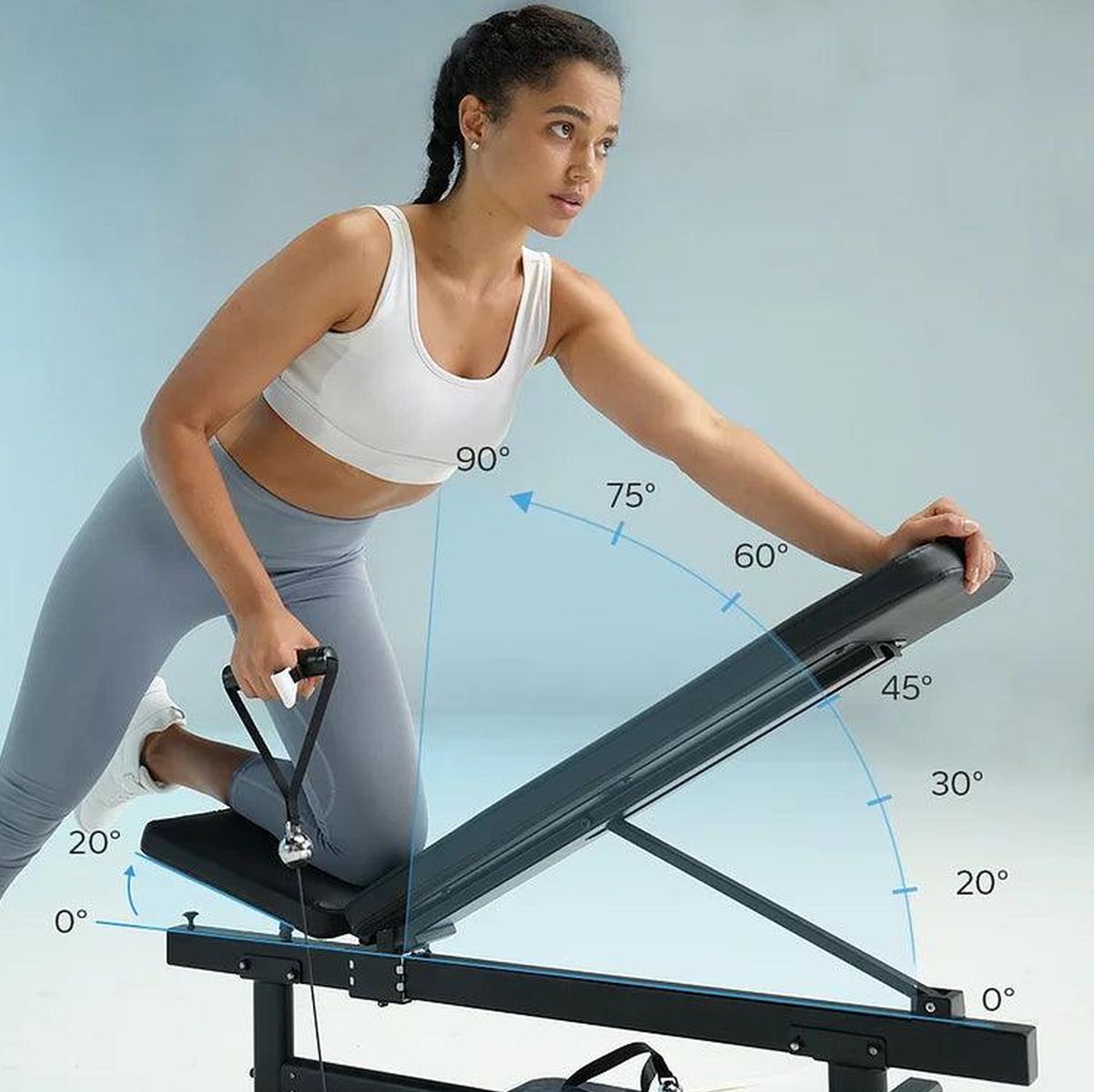 Nastavitelná lavice k chytré domácí posilovně Speediance